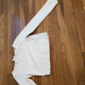 Forever 21 white long sleeve crop top